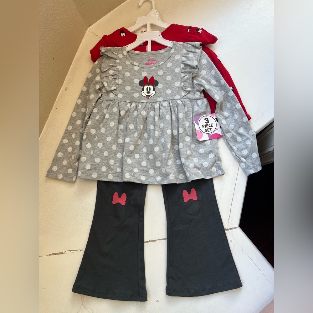 Disney Minnie Mouse Polka Dot 3 Piece Pants Set